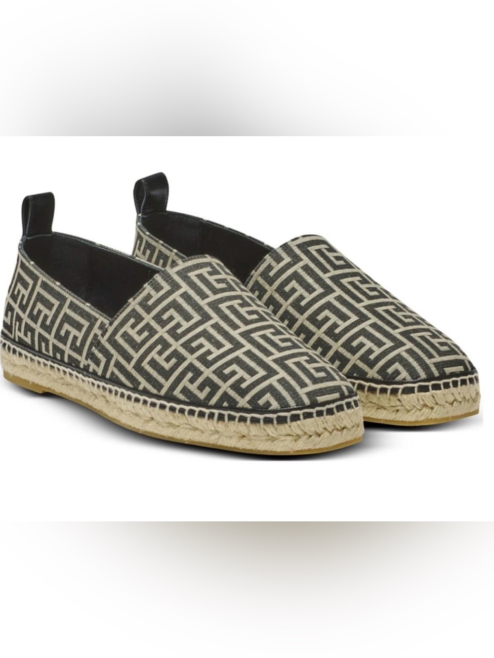 NIB Balmain Men's Monogram Jacquard
Espadrilles